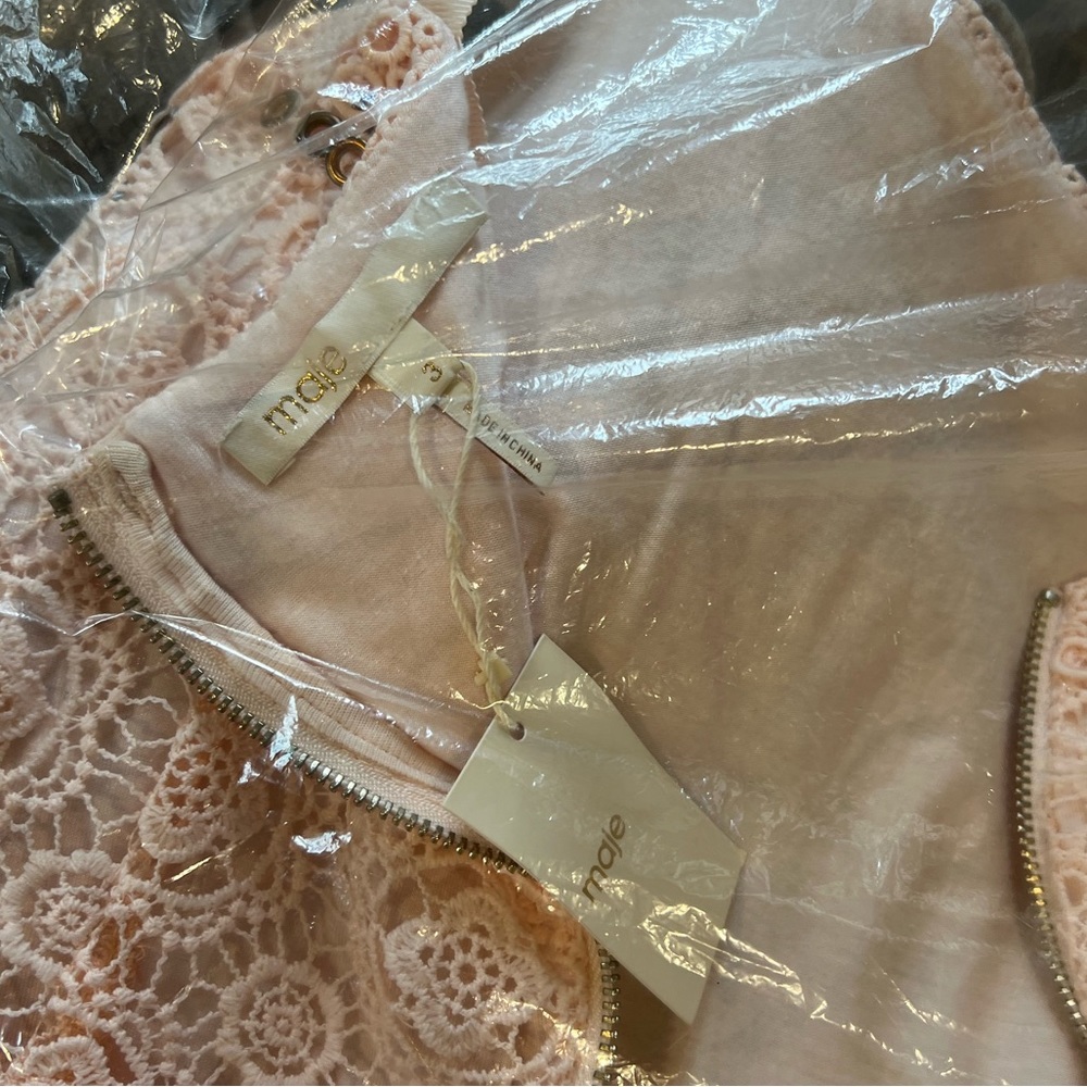 Maje Rosalina Pink Eyelet Lace Grommet Dress NEW 🔥 - Picture 12 of 14
